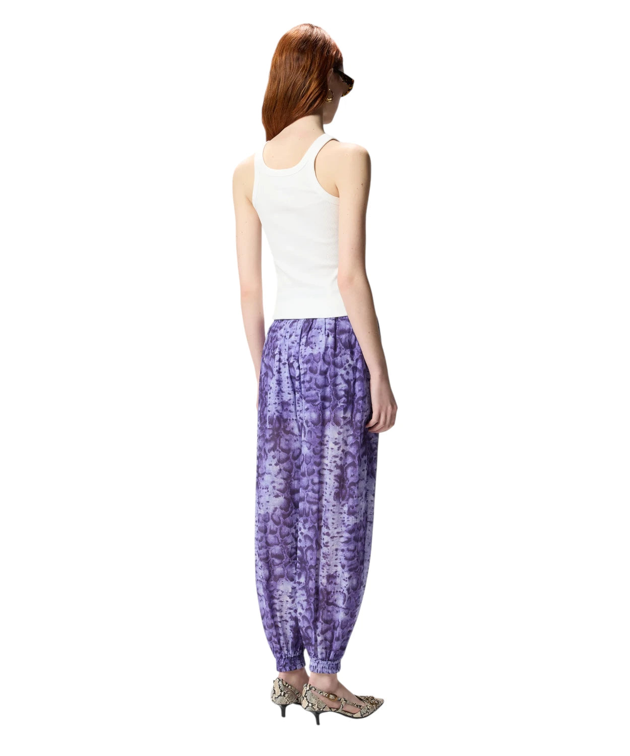 Canotta Pinko CAIPIROSKA con logo strass in cotone stretch