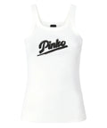 Canotta Pinko CAIPIROSKA con logo strass in cotone stretch