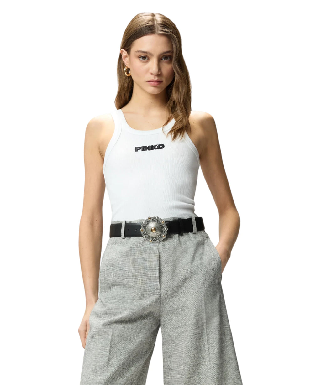 Débardeur Pinko Blue Lagoon avec logo