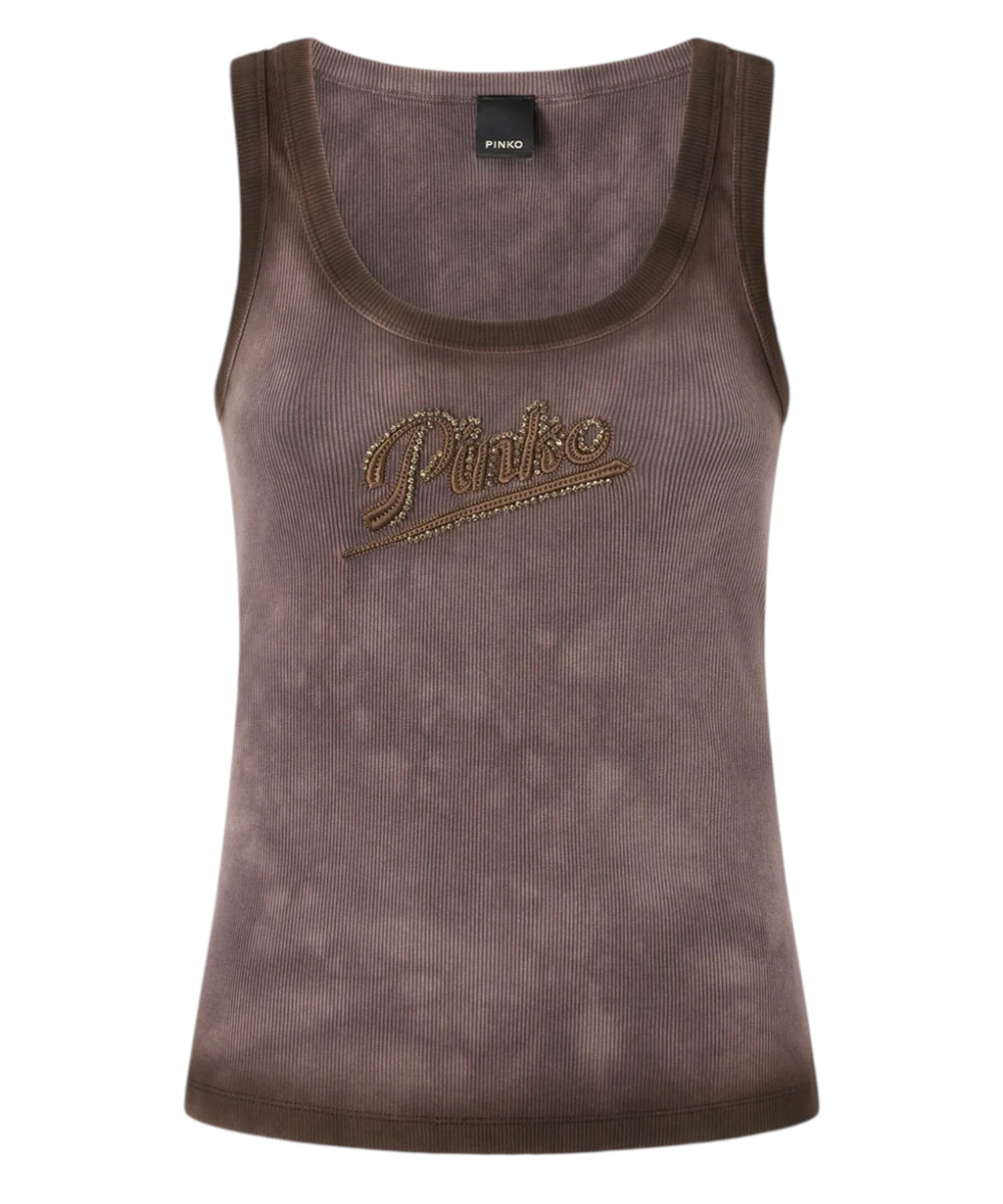 Débardeur Pinko COSMOPOLITAN avec strass et effet spray