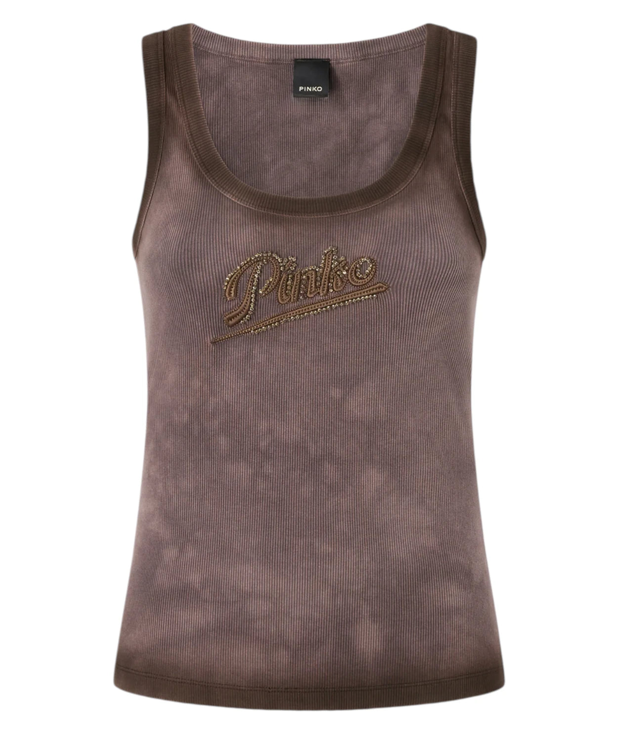 Canotta Pinko COSMOPOLITAN con strass ed effetto spray