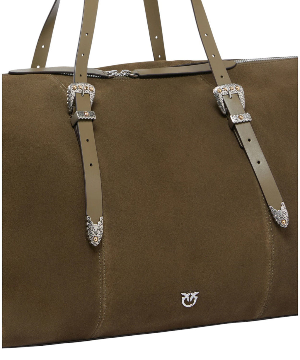 Sac cabas Pinko en daim avec détails d’inspiration texane