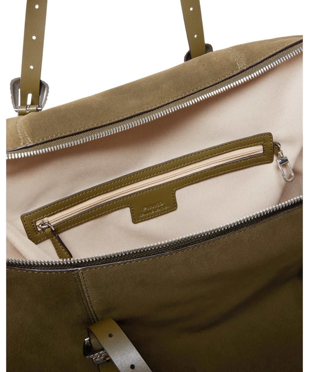 Sac cabas Pinko en daim avec détails d’inspiration texane