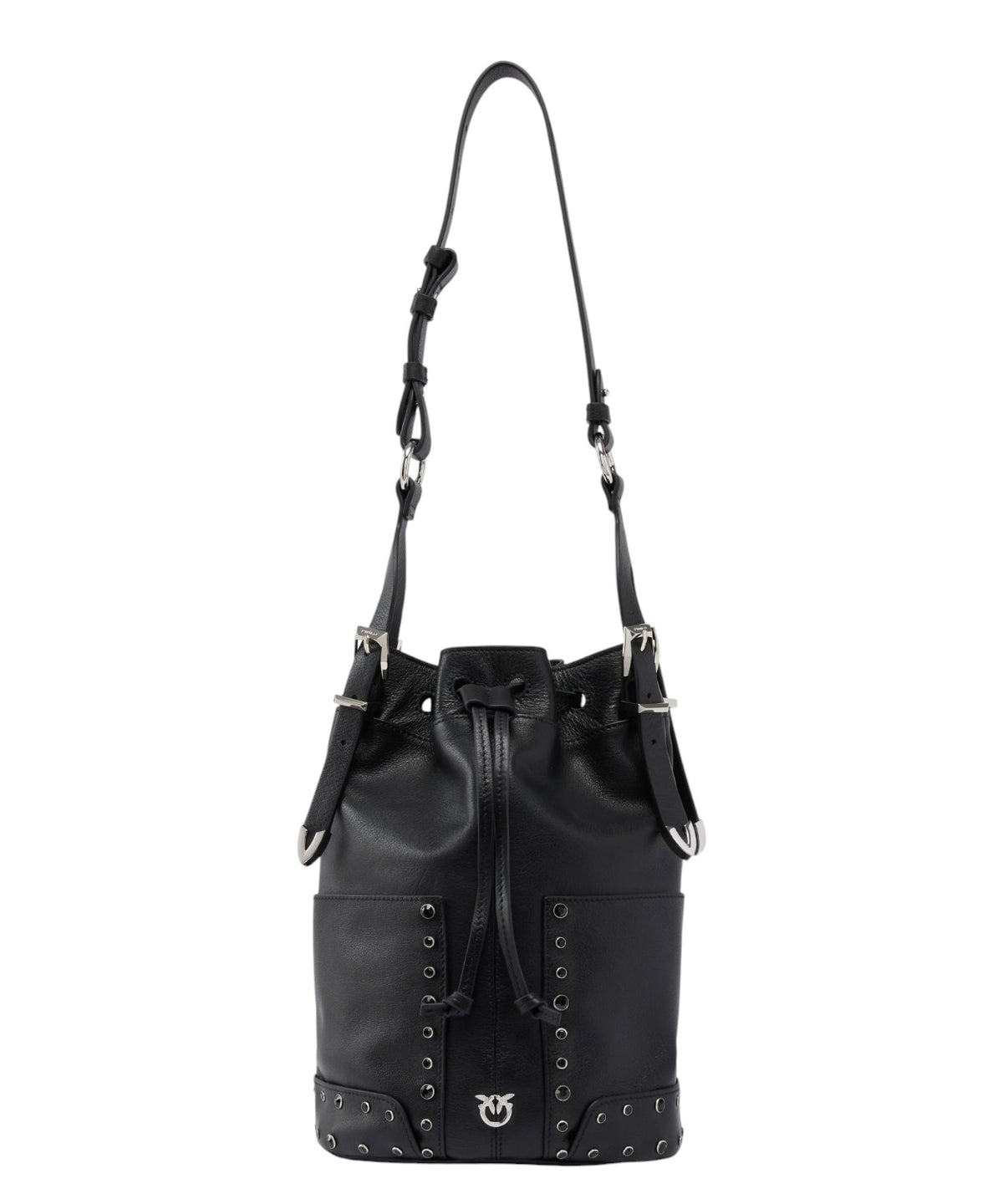 Sac Pinko Bucket Mini en cuir avec clous bijoux