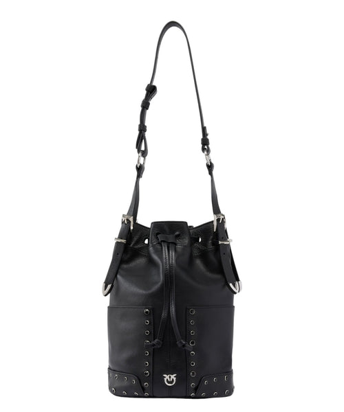 Sac Pinko Bucket Mini en cuir avec clous bijoux