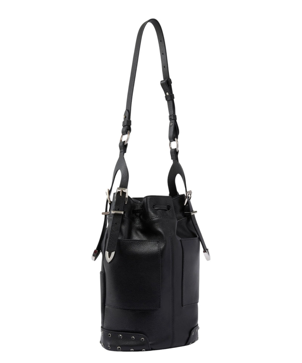 Sac Pinko Bucket Mini en cuir avec clous bijoux
