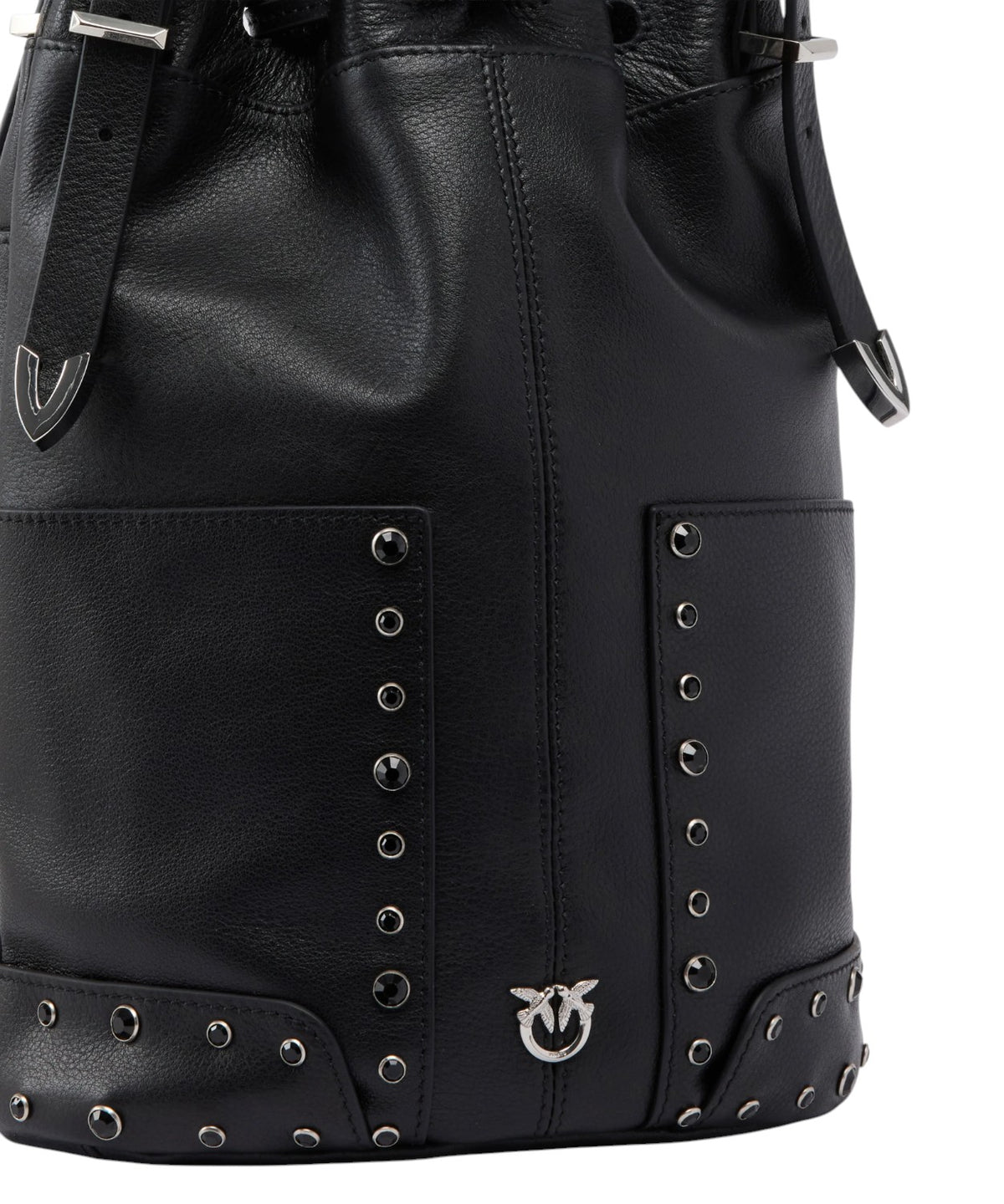 Sac Pinko Bucket Mini en cuir avec clous bijoux