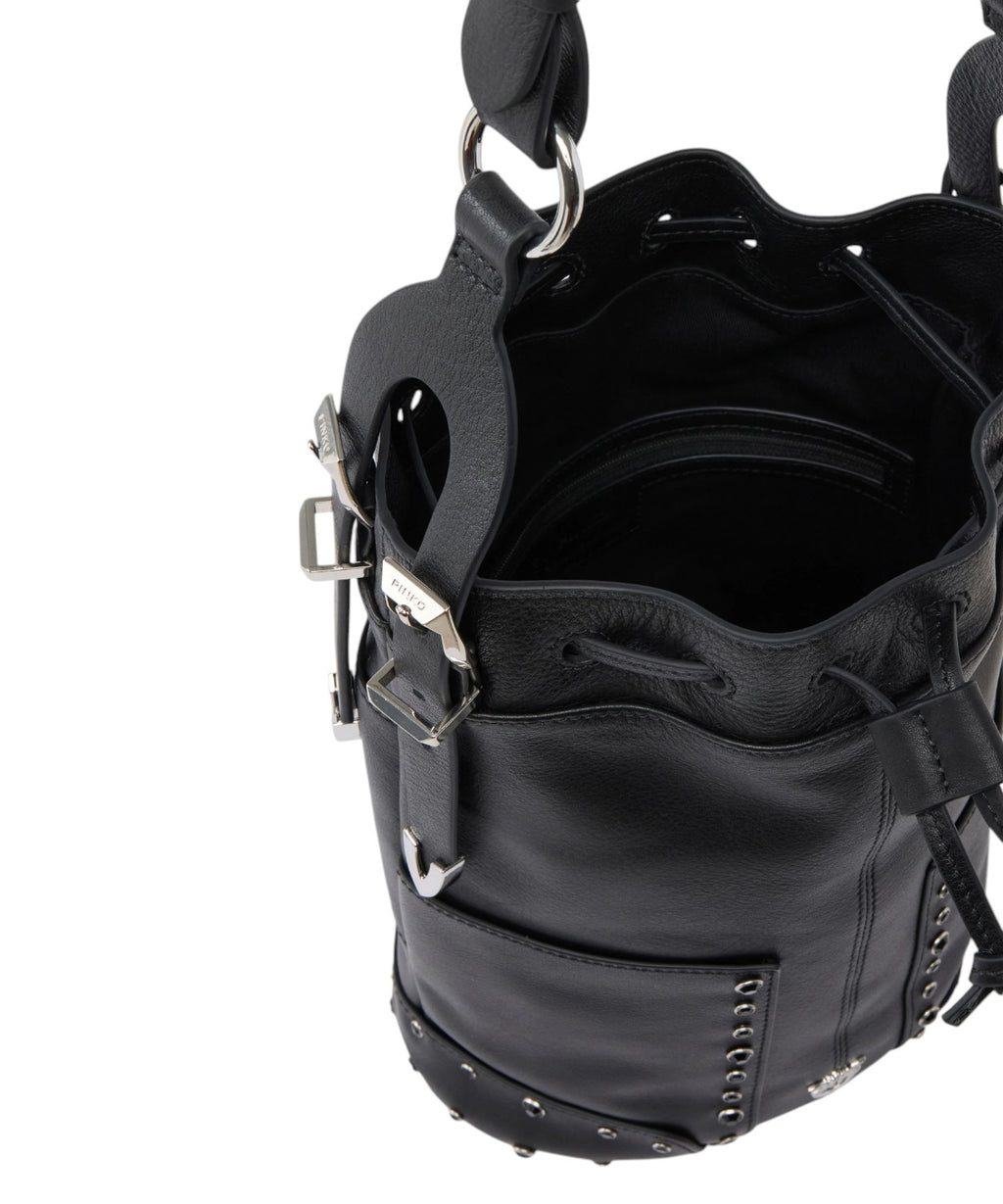 Sac Pinko Bucket Mini en cuir avec clous bijoux