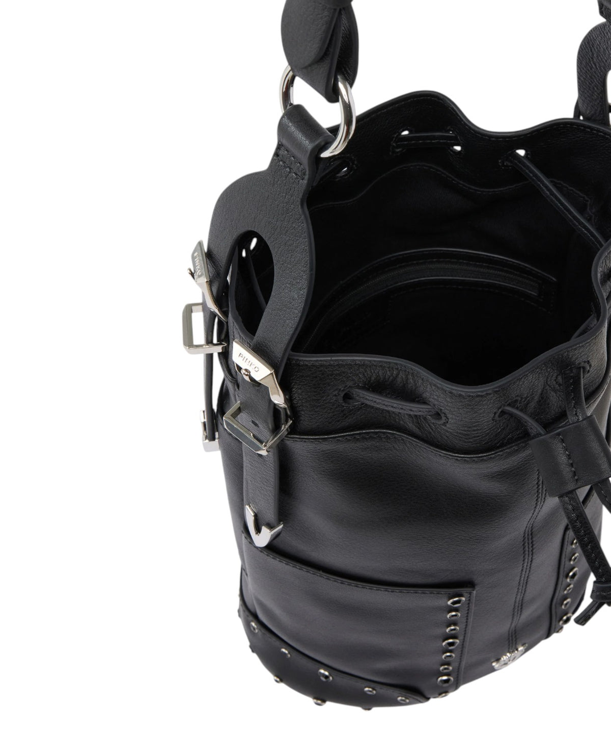 Sac Pinko Bucket Mini en cuir avec clous bijoux