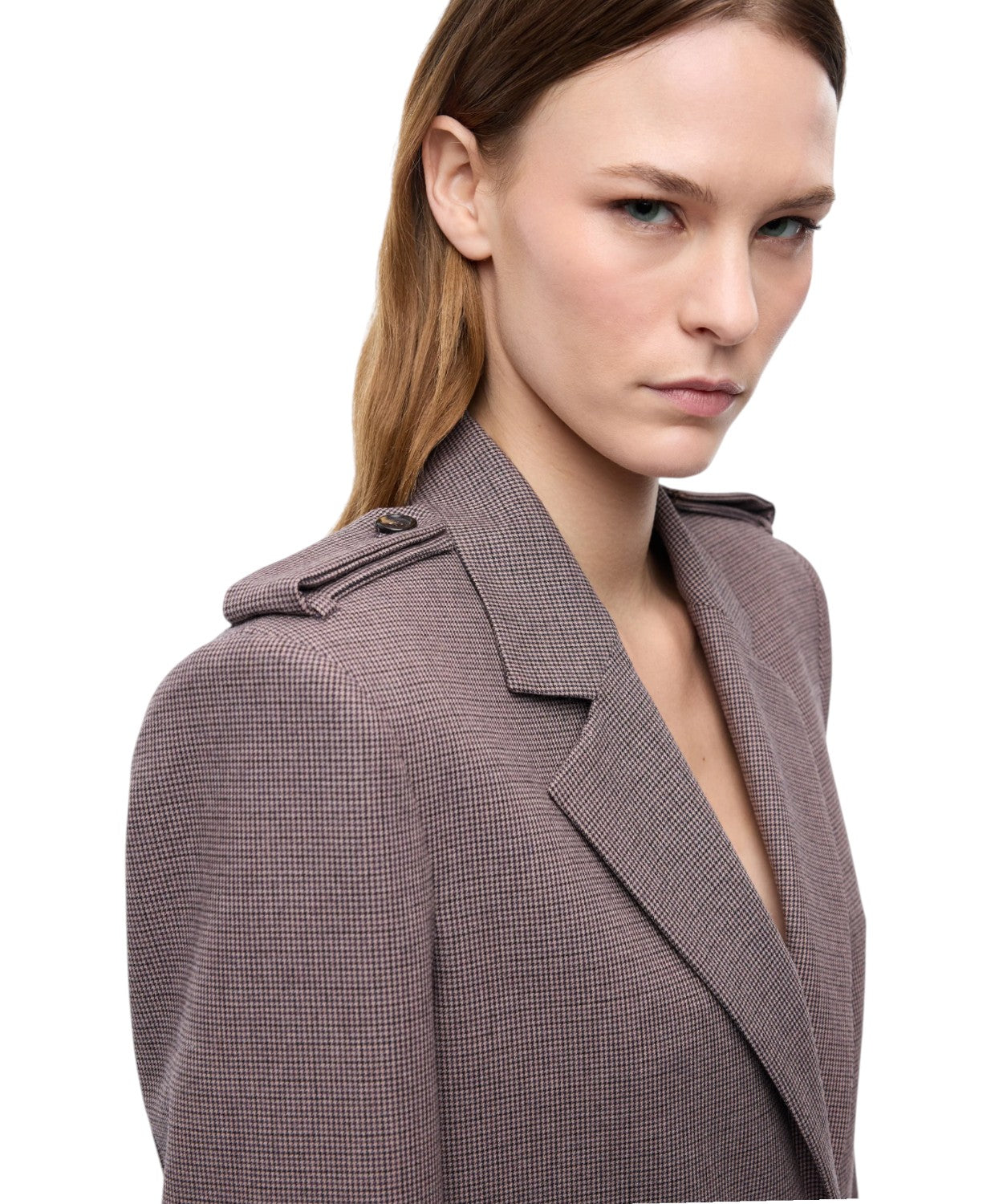 Giacca cropped Pinko in misto lana pied-de-poule