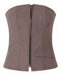 Tops femme Pinko bustier zippé en mélange de laine