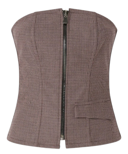 Tops femme Pinko bustier zippé en mélange de laine