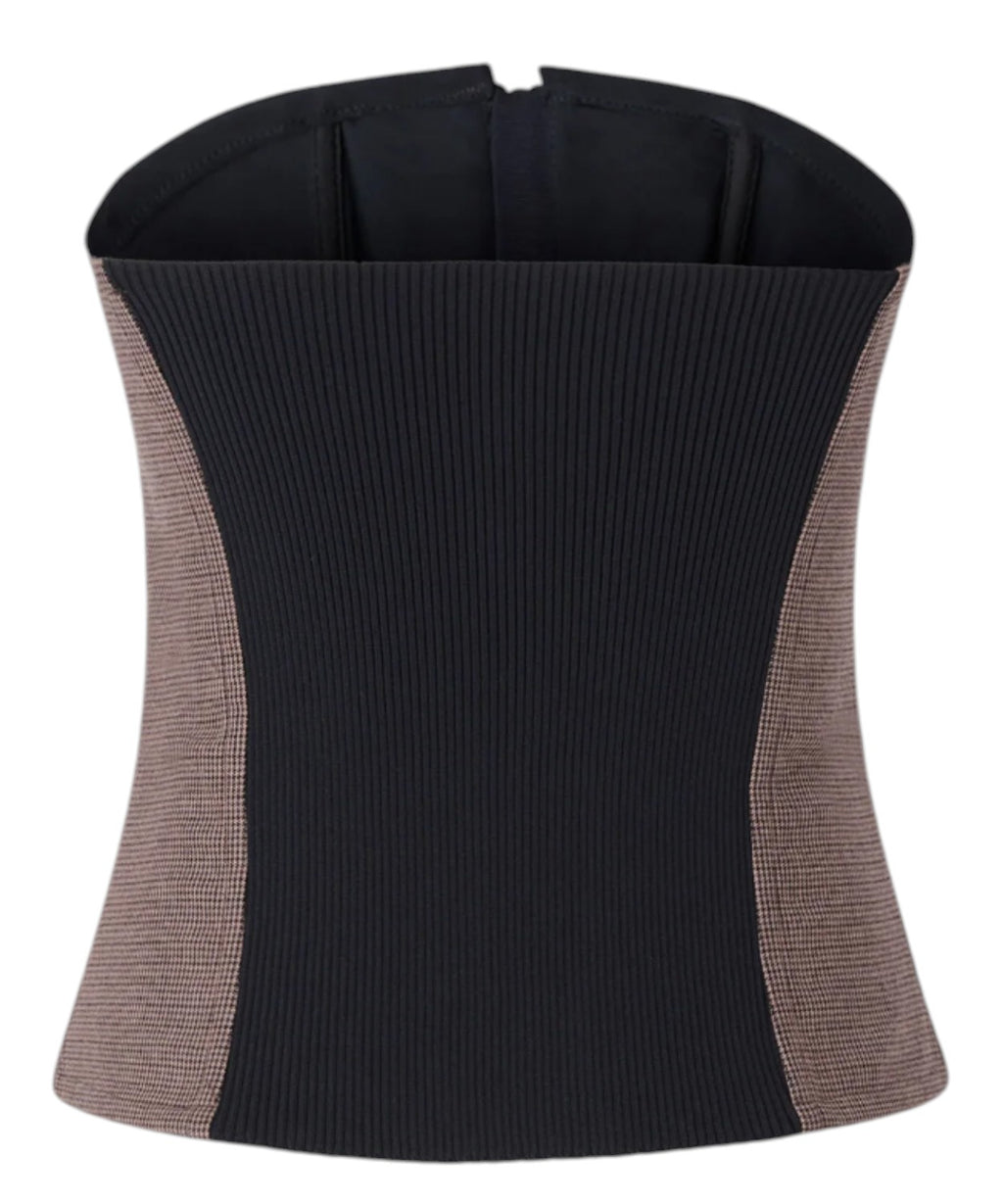 Tops femme Pinko bustier zippé en mélange de laine