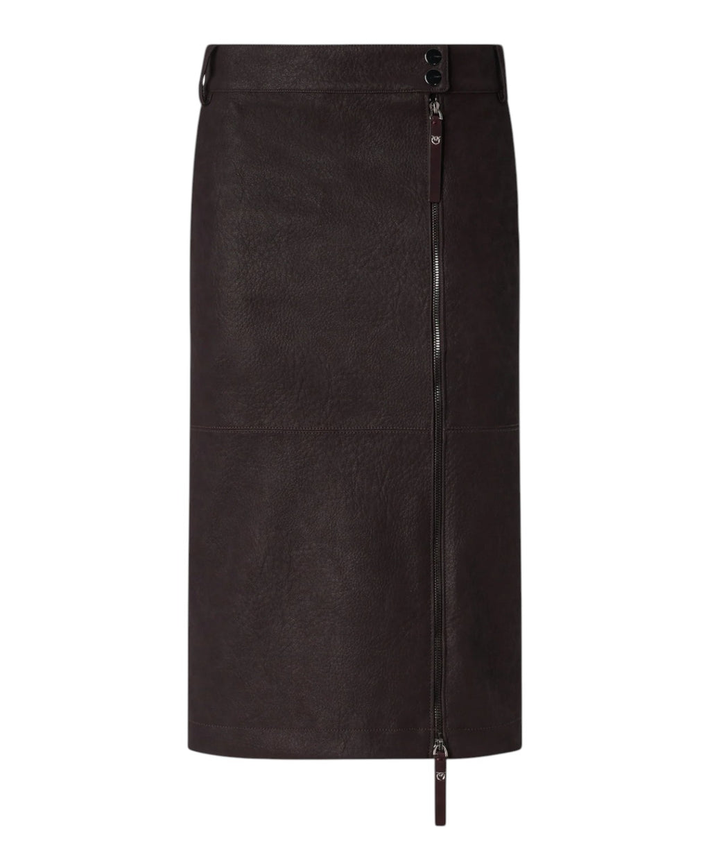Jupe crayon femme effet cuir nubuck Pinko