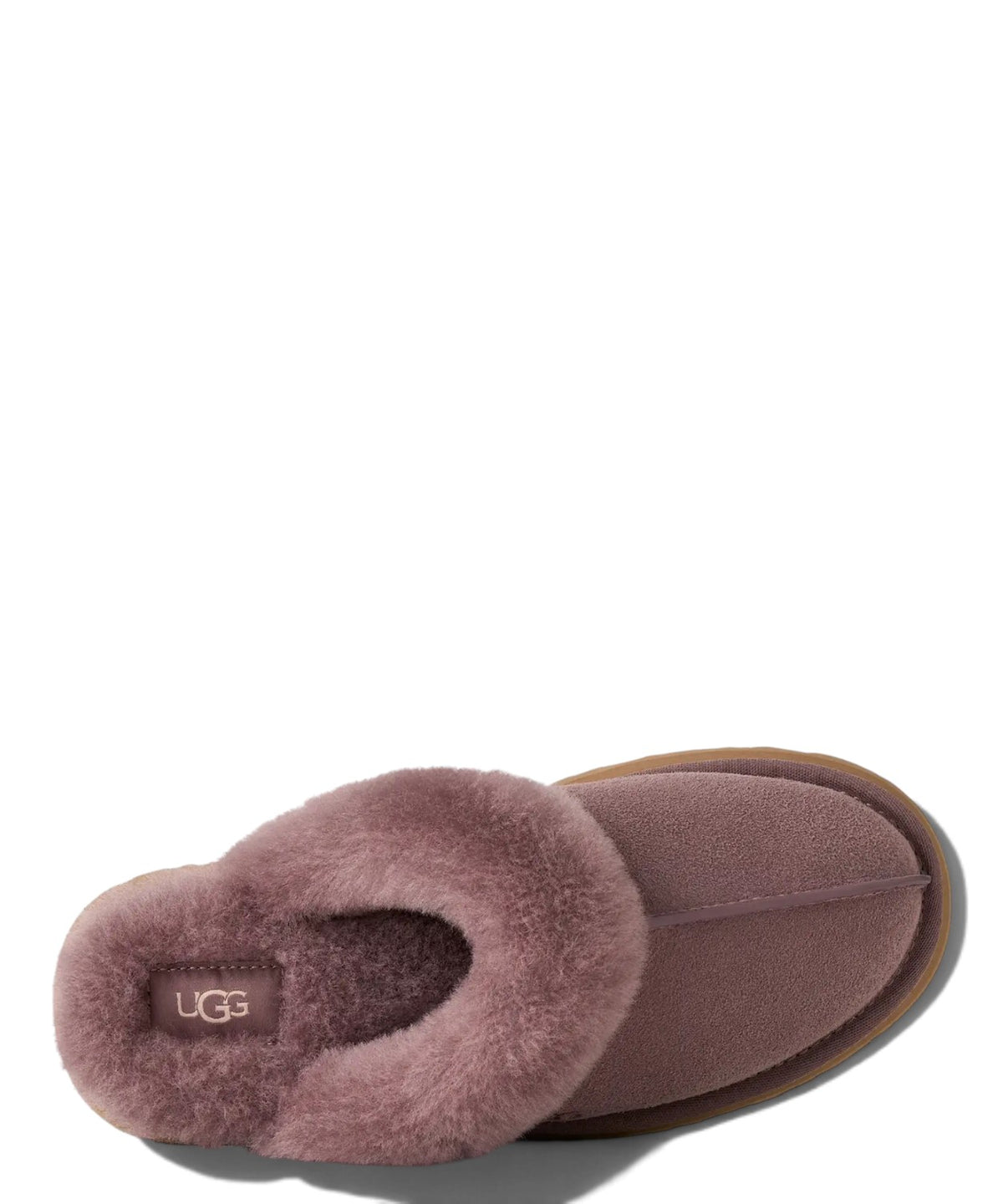 Claquettes UGG Disquette en daim et peau lainée avec semelle plateforme