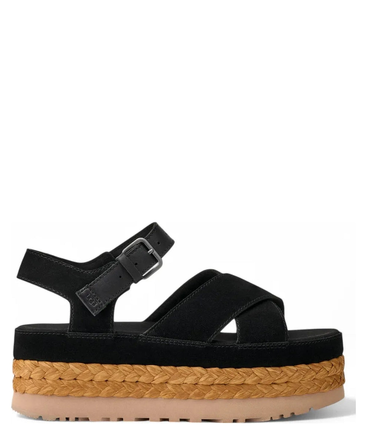 Sandali con Plateau in Camoscio e Rafia Aubrey Ankle Strap-Ugg-Sandali-Vittorio Citro Boutique