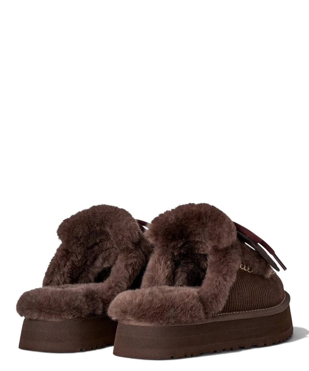 Disquette Heritage femme : chaussons en daim et peau lainée