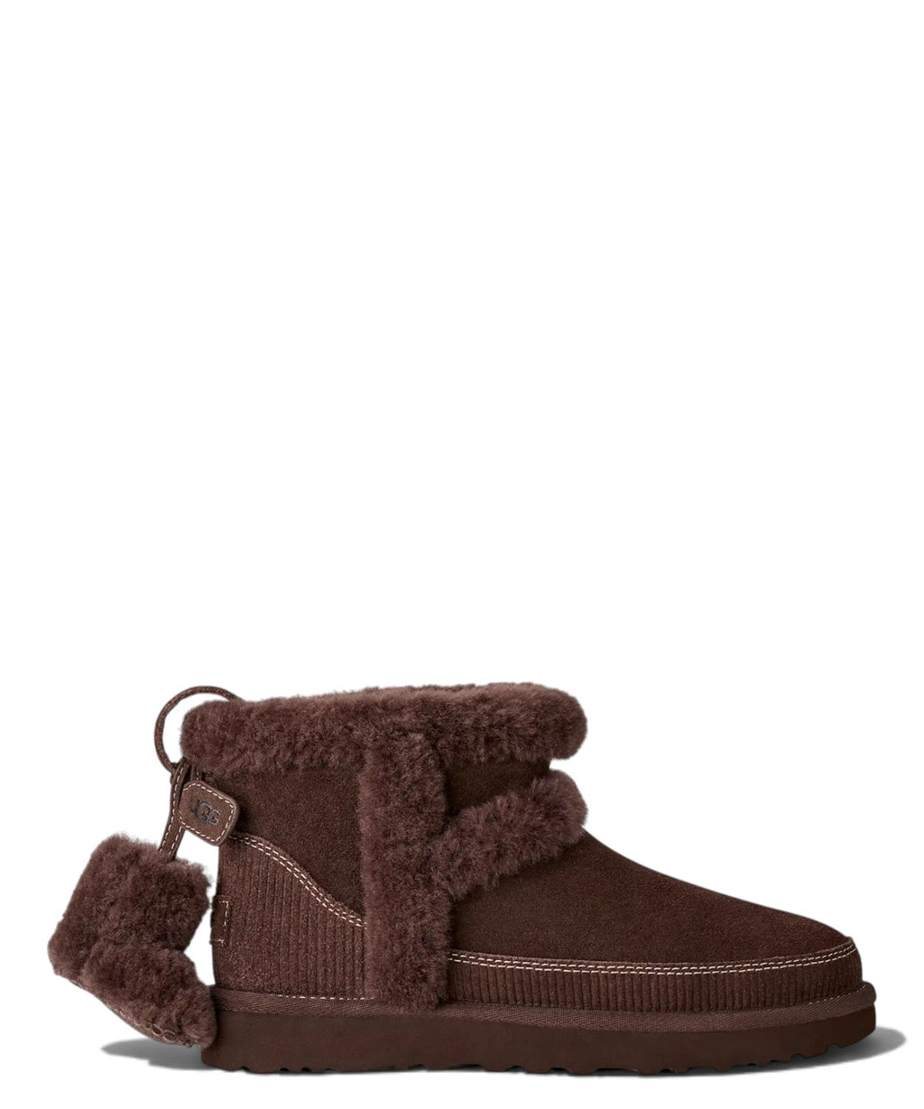 Bottes UGG Classic Mini Heritage en daim et peau lainée