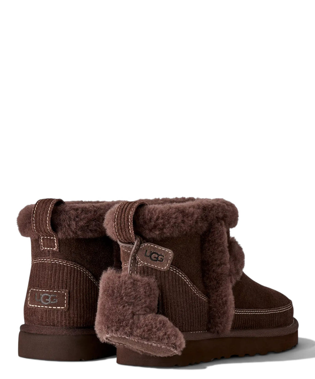 Bottes UGG Classic Mini Heritage en daim et peau lainée