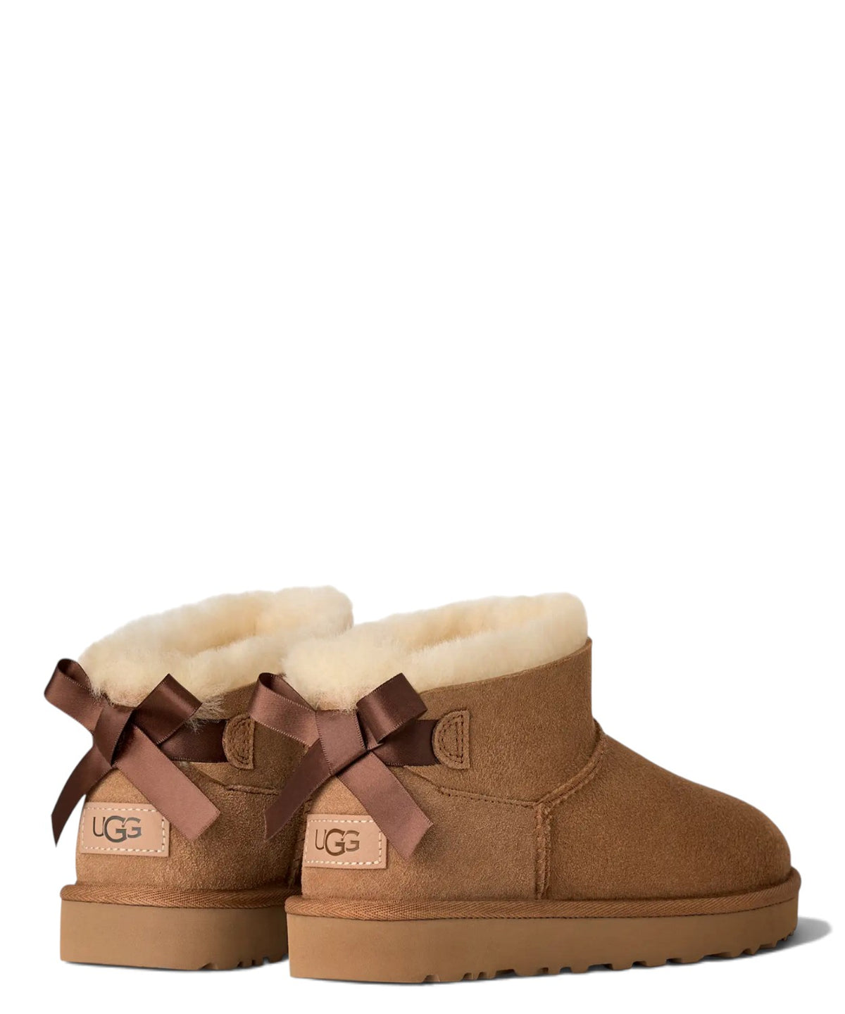 Bottes femme UGG Ultra Mini Bailey Bow en peau lainée