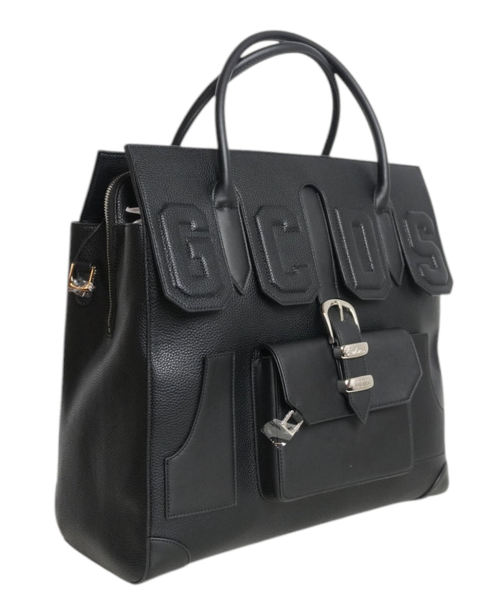 Sacoche GCDS Big Man en cuir avec maxi logo