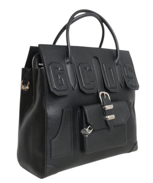 Sacoche GCDS Big Man en cuir avec maxi logo