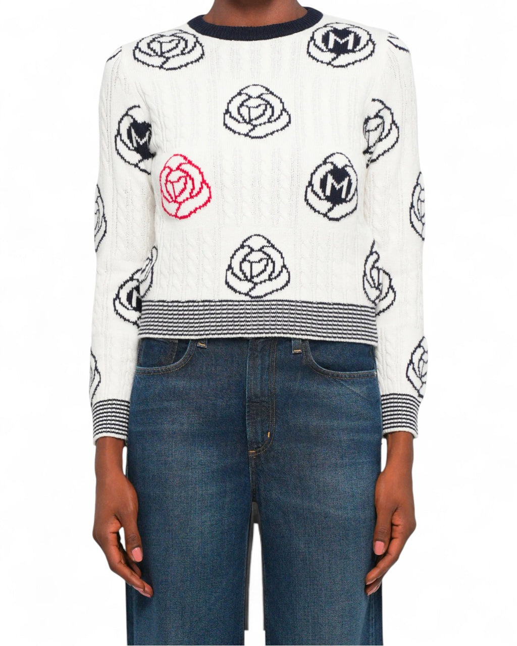 Maglione in lana e cotone con ricami-Marella-Maglieria-Vittorio Citro Boutique