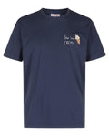 T-shirt Blu con Ricamo "Sto 'na Crema" in Cotone-Mc2 Saint Barth-T-shirt-Vittorio Citro Boutique