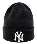 Bonnet à revers noir New Era Essential des New York Yankees