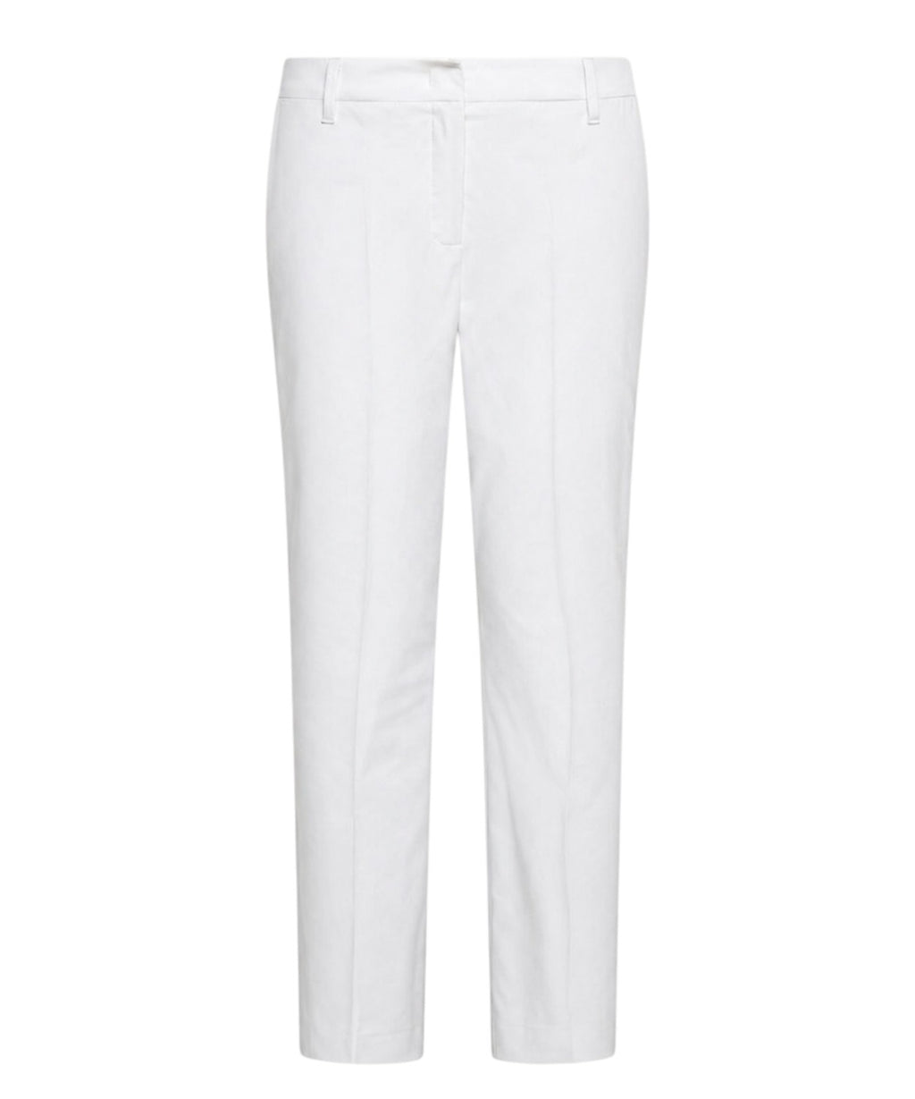 Pantalon cigarette en coton biologique et popeline stretch