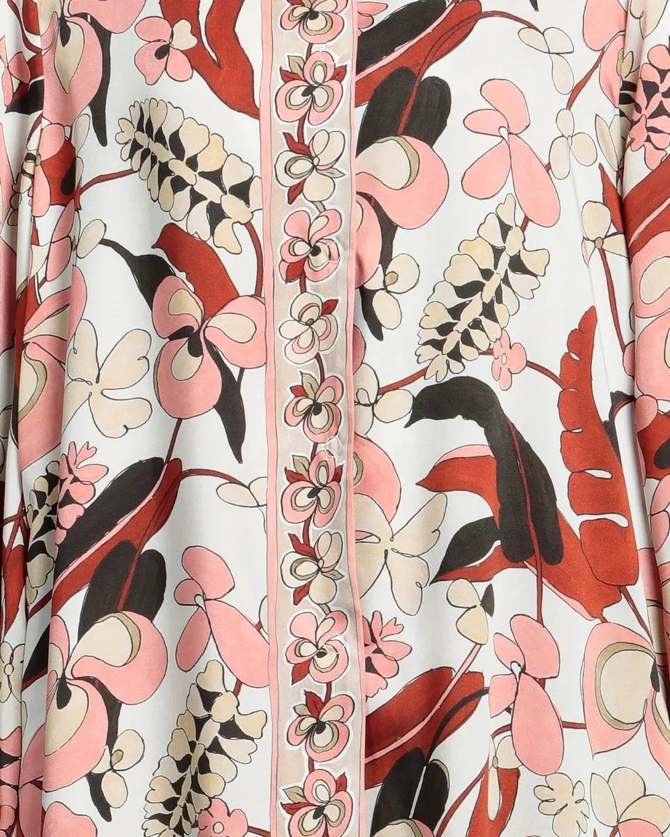 Spolverino Reversibile in Twill Stampato Rosa Latte Brick-Giacche-Maliparmi-Vittorio Citro Boutique