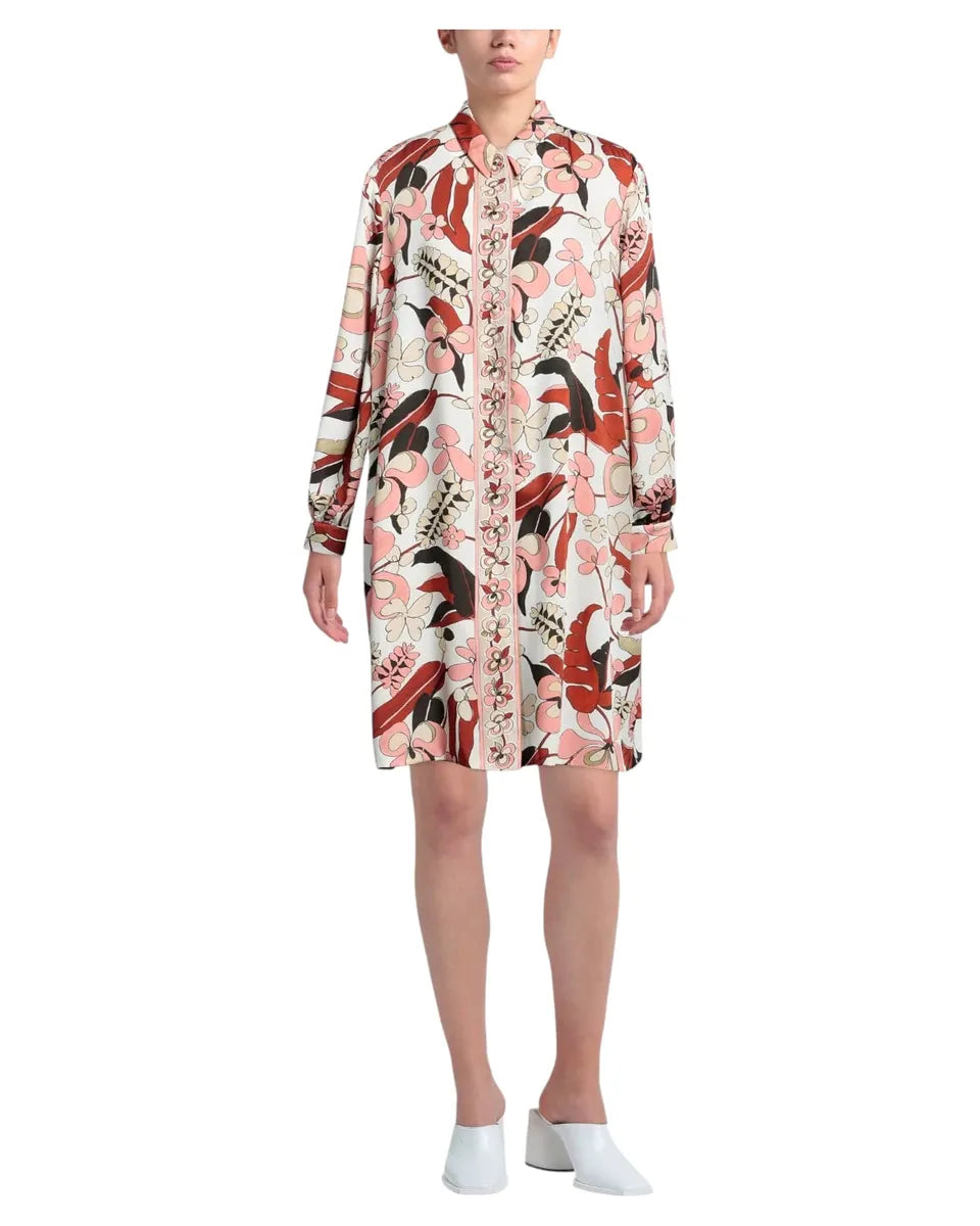 Spolverino Reversibile in Twill Stampato Rosa Latte Brick-Giacche-Maliparmi-Vittorio Citro Boutique