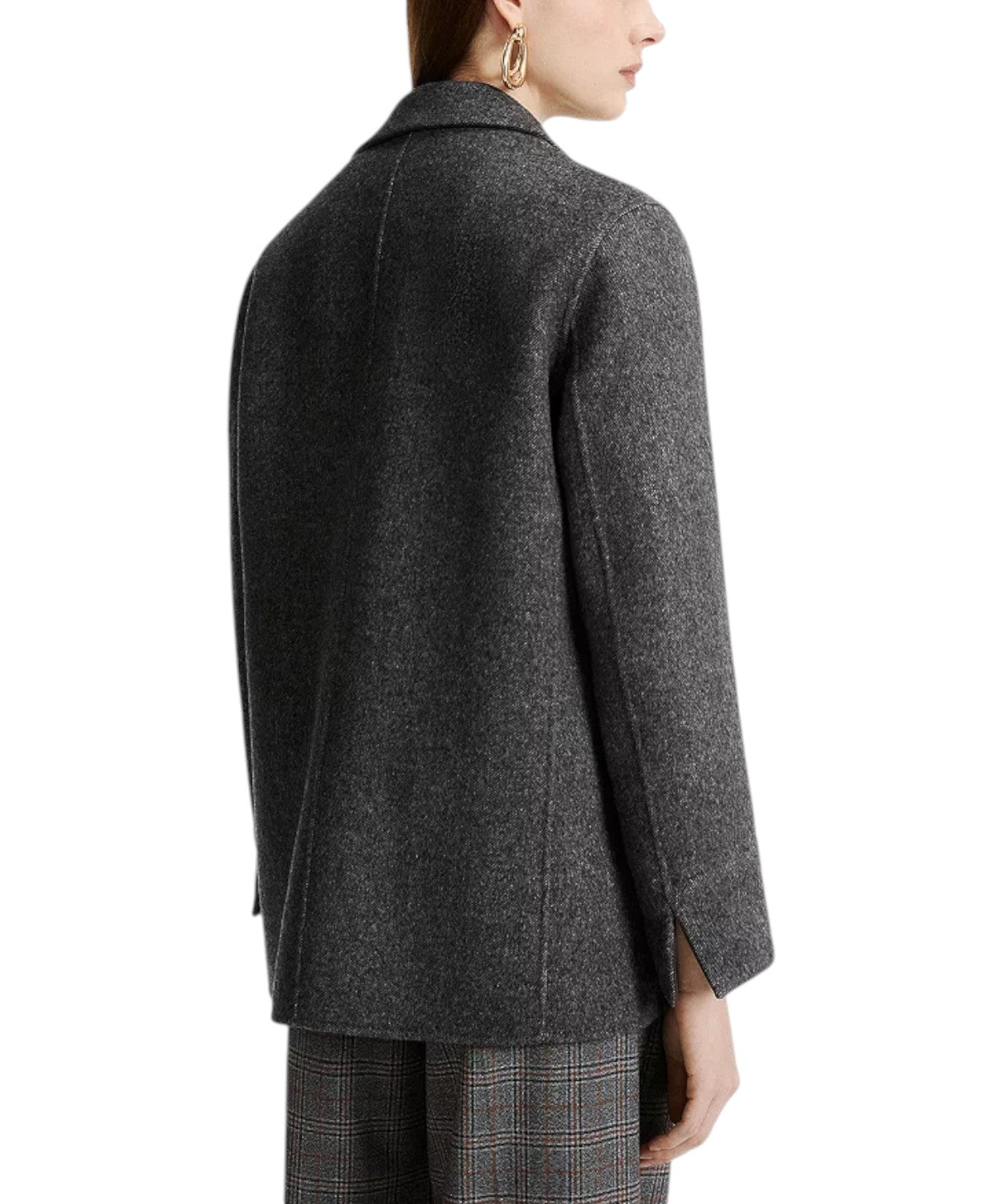 Blazer Marella in Lana con Dettagli in Pelle per Donna