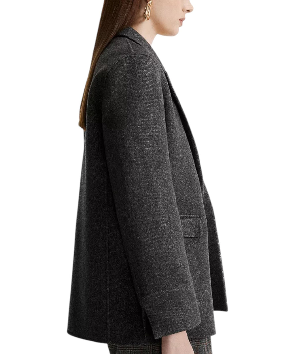 Blazer Marella in Lana con Dettagli in Pelle per Donna