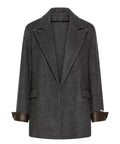 Blazer Marella in Lana con Dettagli in Pelle per Donna