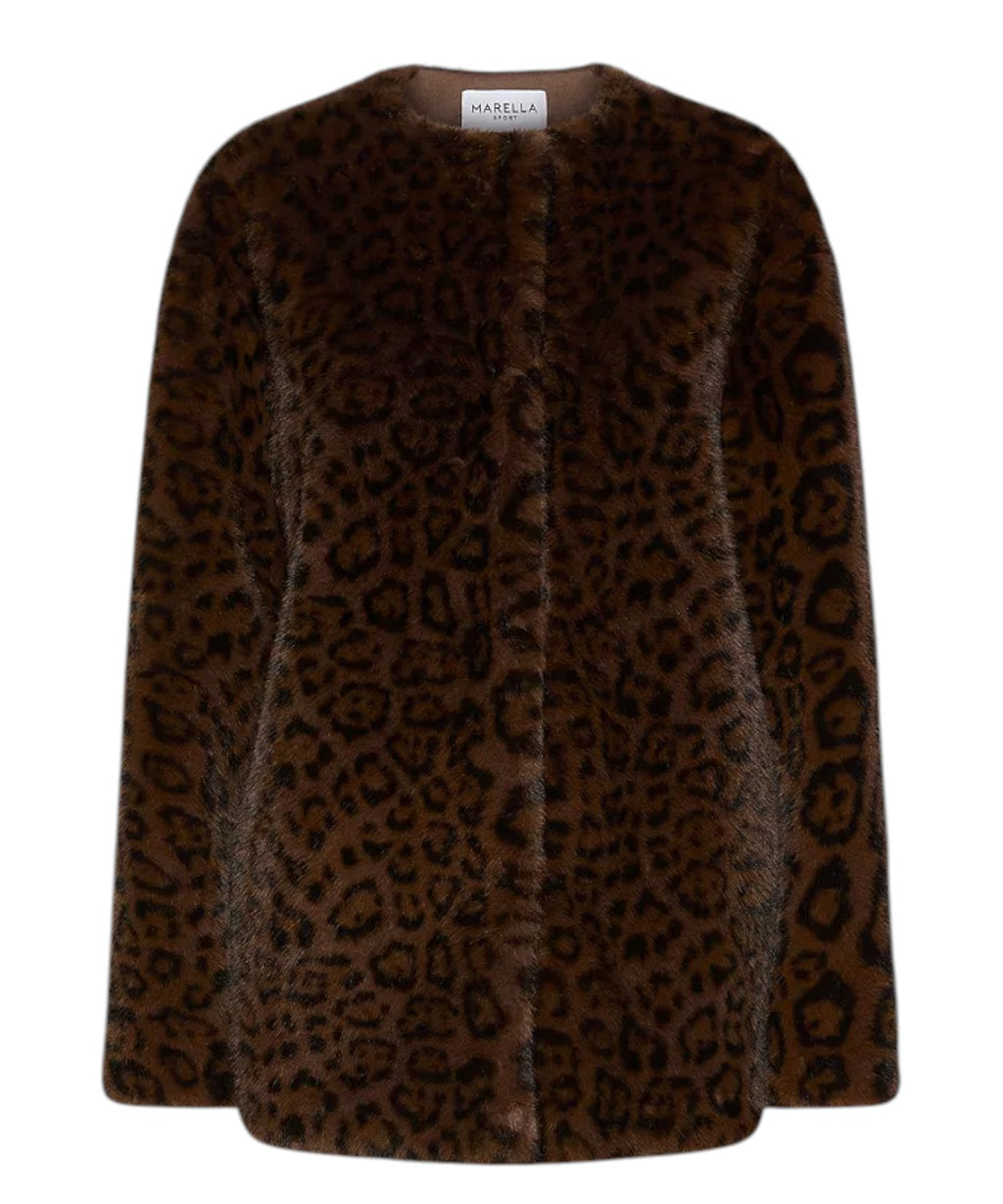 Giacca Marella MACRO in Faux Fur Stampata Elegante