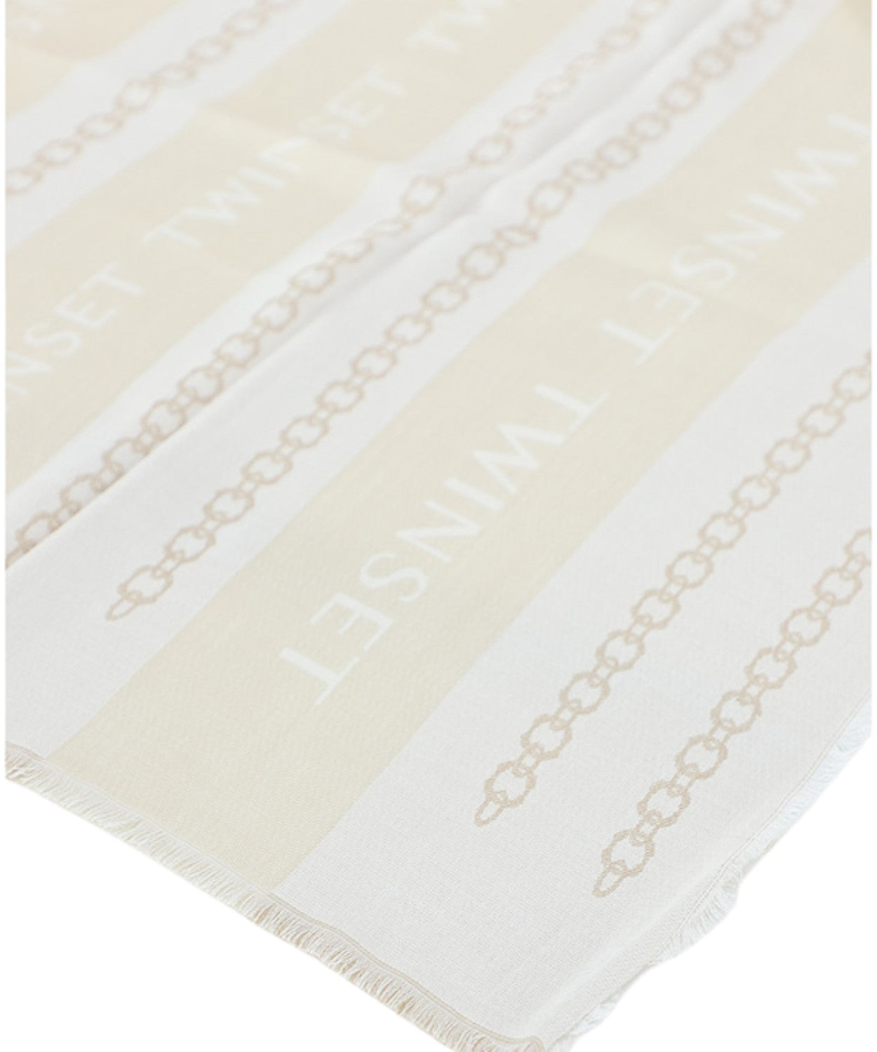 Sciarpa Twinset Logo con Frange e Fantasia