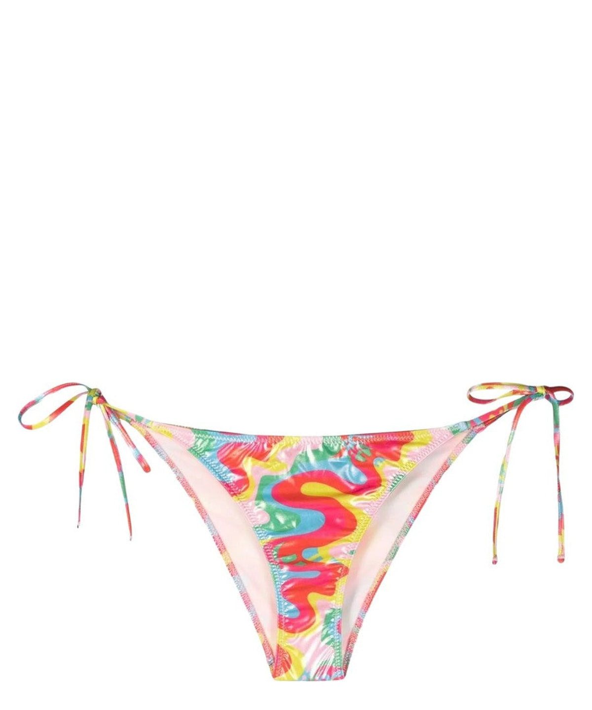 Slip multicolore con stampa astratta e logo 1