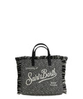 Mini-sac Vanity en laine chevron ornée de strass