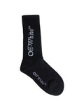 Chaussettes Off White mi-mollet en coton avec logo jacquard