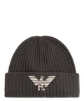 Berretto Emporio Armani in lana con logo ricamato
