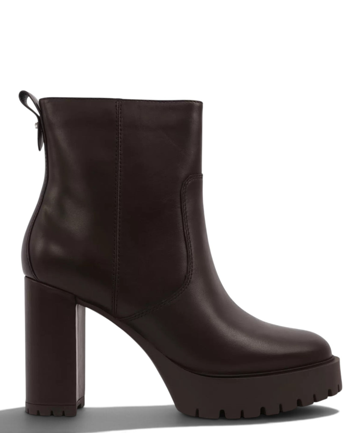 Bottines Pinko en cuir avec talon large et semelle crantée