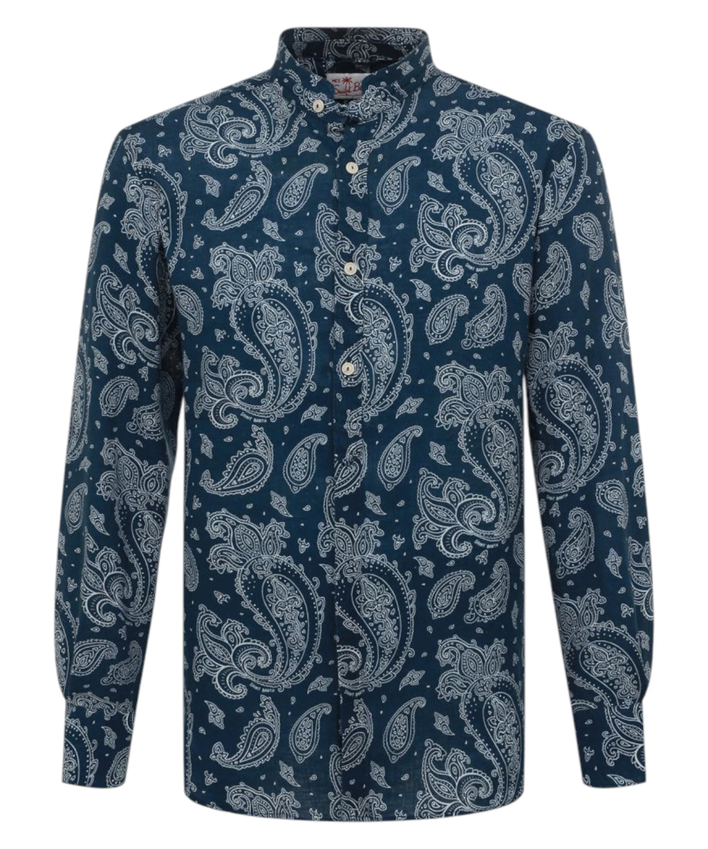 Chemise Homme Fantaisie Bandana en Lin de MC2 Saint Barth