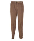 Pantalone Slim in Lino e Lyocell con Cintura Regolabile-Pantaloni-WHITE SAND-Vittorio Citro Boutique