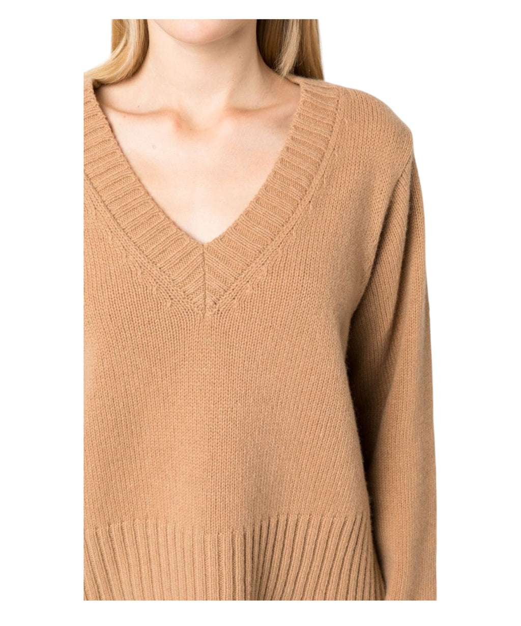 Maglione scollo a V salmone-Pinko-Maglieria-Vittorio Citro Boutique