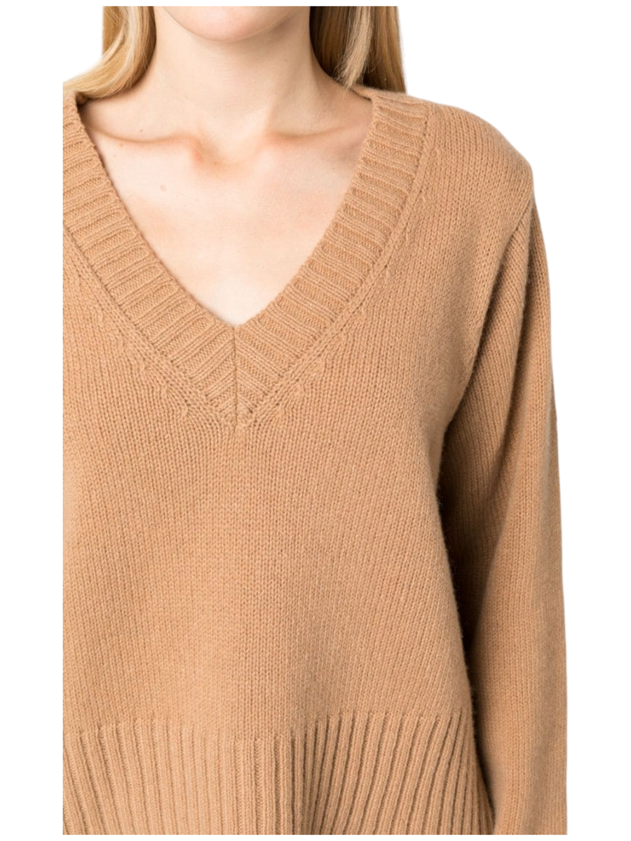 Maglione scollo a V salmone-Pinko-Maglieria-Vittorio Citro Boutique