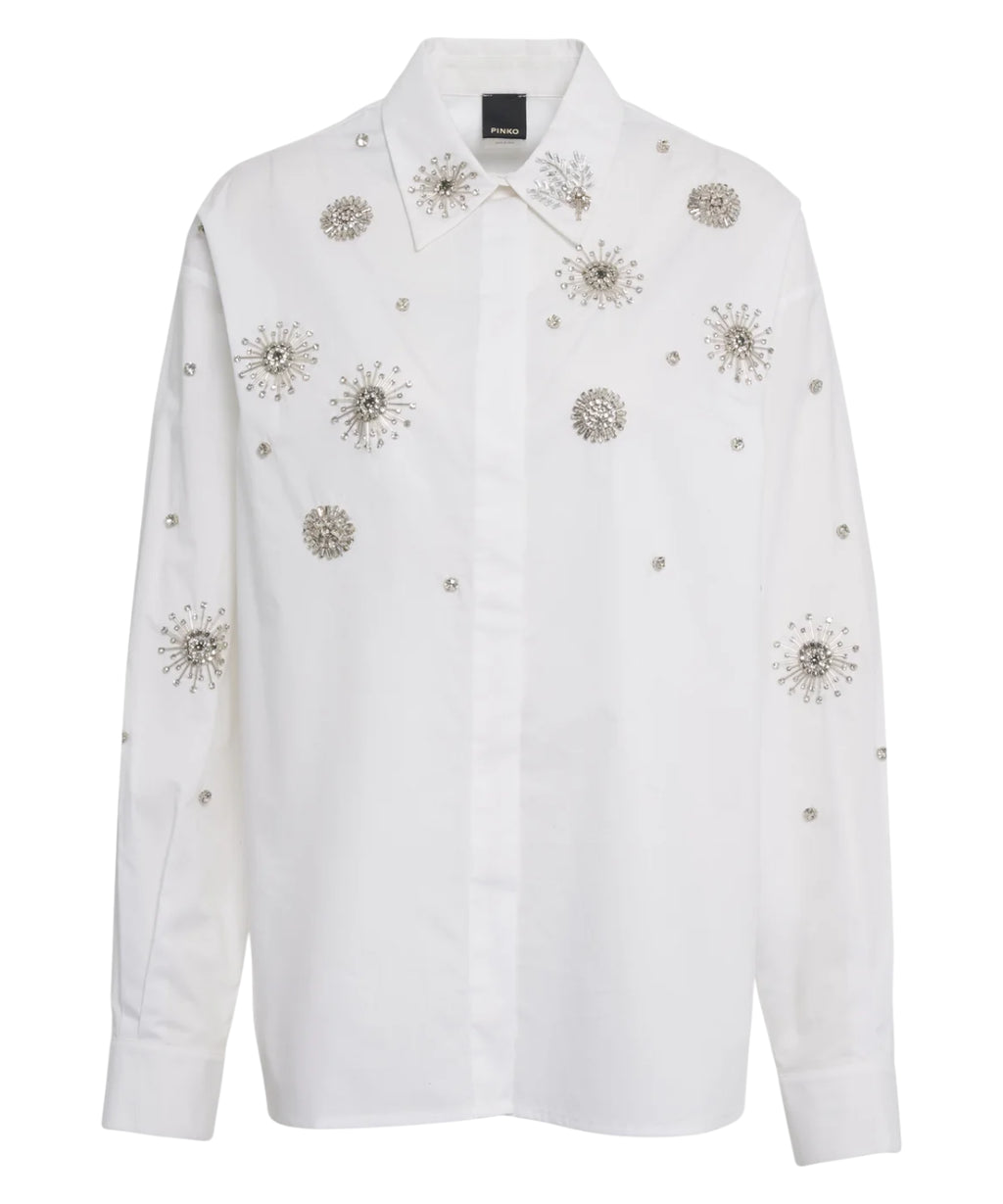 Chemise PINKO Carley en coton avec strass