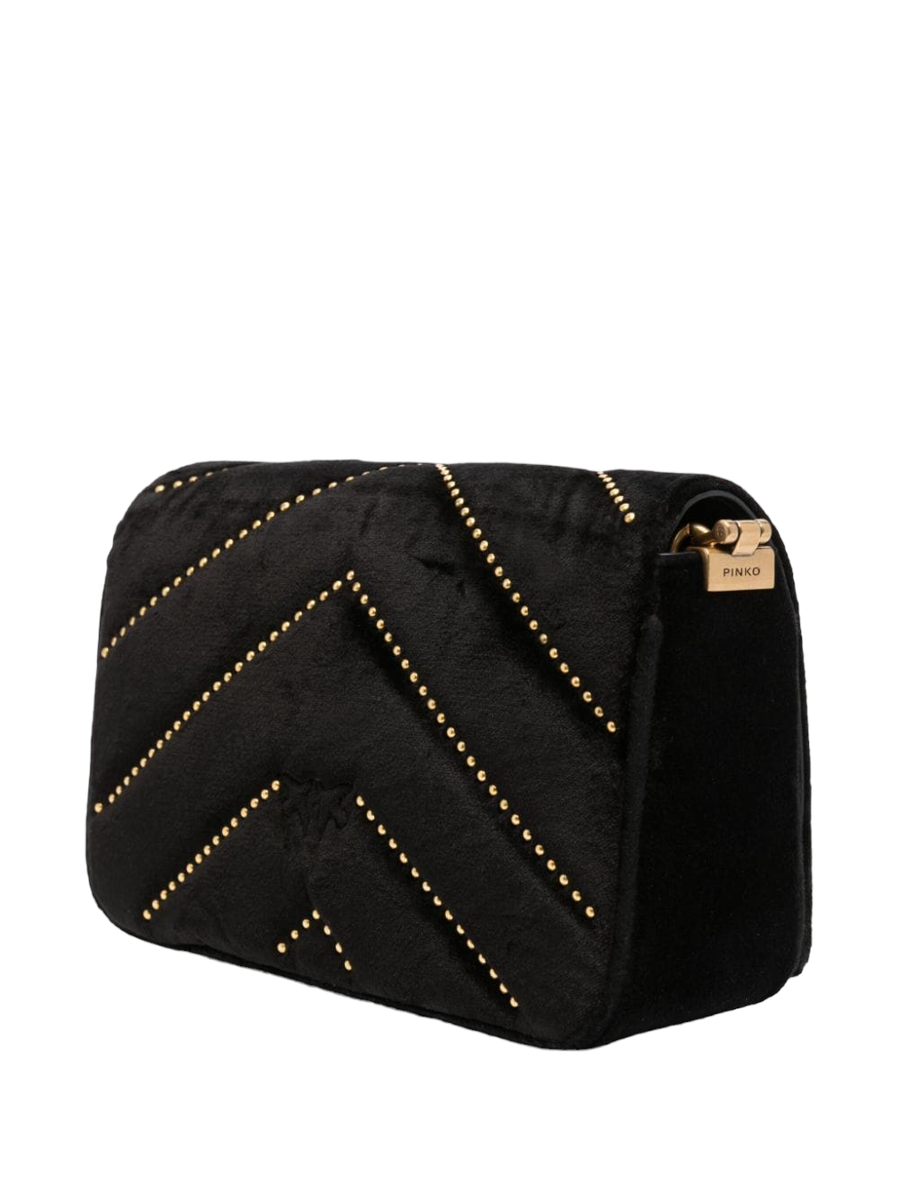 Borsa a tracolla con borchie Love Click-Pinko-Borse a spalla-Vittorio Citro Boutique