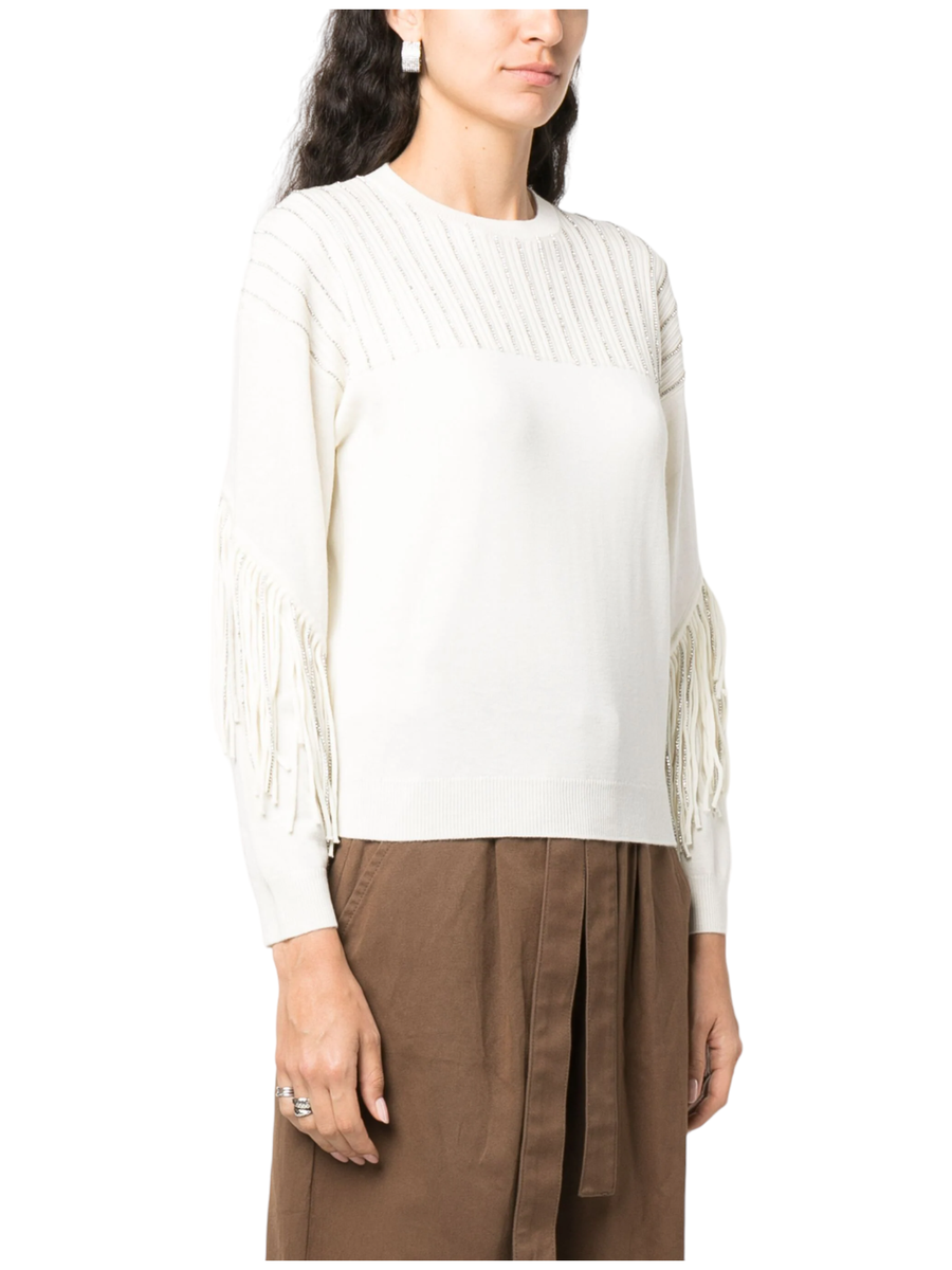 Libellula maglia frange strass-Pinko-Maglieria-Vittorio Citro Boutique