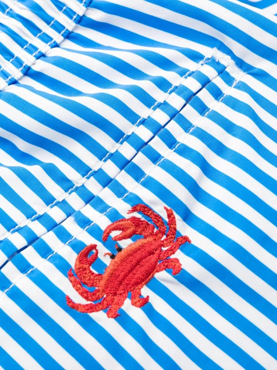 Shorts a righe con ricamo-Mc2 Saint Barth-Costumi da bagno-Vittorio Citro Boutique